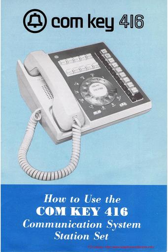 How to use the WE Com Key 416 Station Set - SIB 2485C