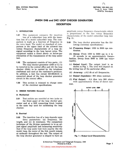 103-343-101 i3 Jun64 - J94024 - 24B 24C Loop Checker Generators