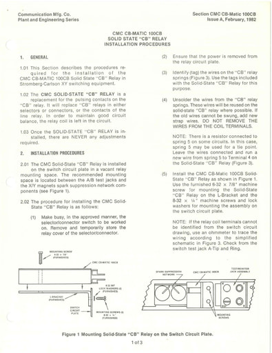 CMC CB-Matic 100CB  iA Feb82 - Solid State Relay
