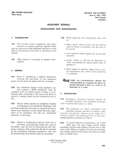 463-110-200CA iC May70 - Auxiliary Signals - Inst & Maint