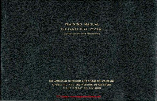 ATT Training Manual Aug- 53 Panel Dial System BCO