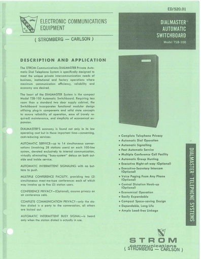 SC Brochure 1967 - TSB-100 010915