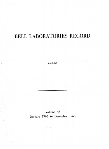1965, 1971, 1974 BLR Indexes