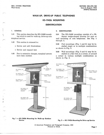 KS-19426 Coin Tel Mounting-  BSP  B