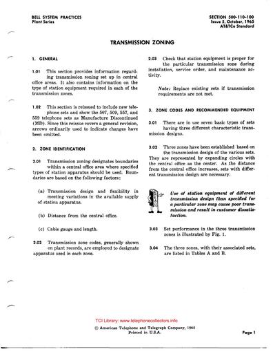 500-110-100 i5 Oct65 - Transmission Zoning