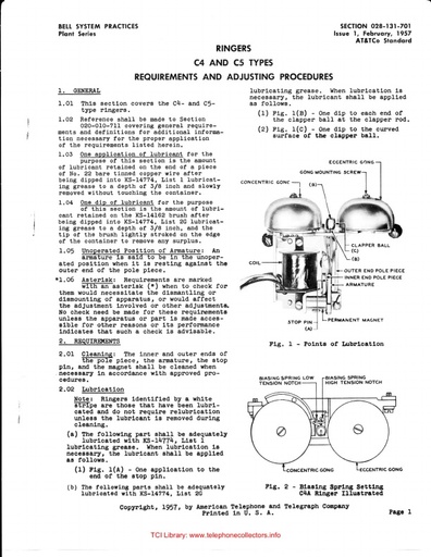 028-131-701 i1 Feb57 - Adjusting C4 and C5 Ringers