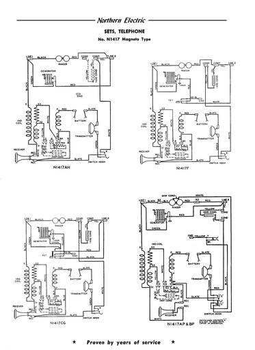 Magneto Telephone Sets, NE1417AH, F, CG, AP and BP, Ne1417 Tl