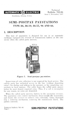 TB 702-86 I1 - Semi-Postpay Paystations