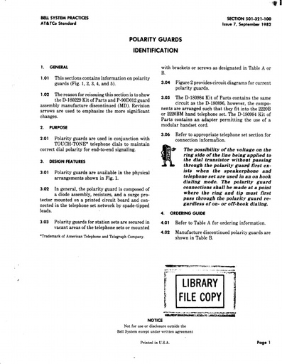 501-321-100 i7 Sep82 - Polarity Guards