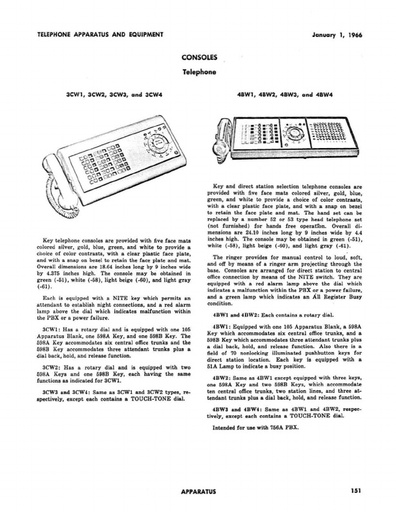 1968ca WE Tel App Eq P151 - Consoles Ocr R