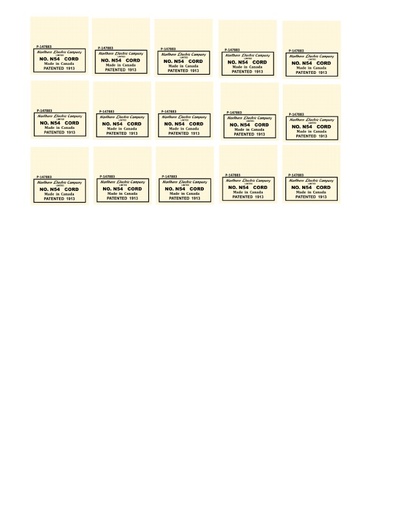 Northern Electric N-type Dial Harness Tags