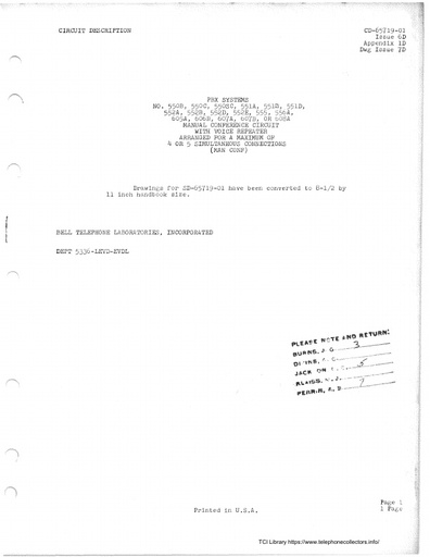 CD-65719-01 - Manual Conference Circuit - 6D