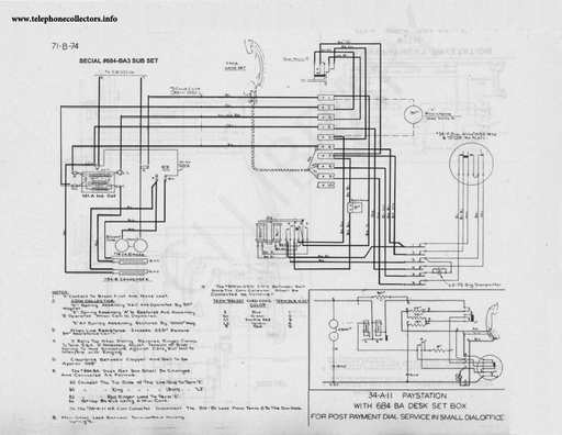 NE Type 34 A 11 Paystation Post Pay wiring ocr