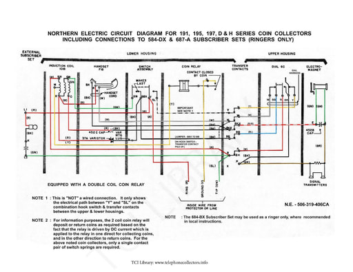 NE 506-319-406CA - 191 195 and 197 D and H Coin Collector Schematic extract