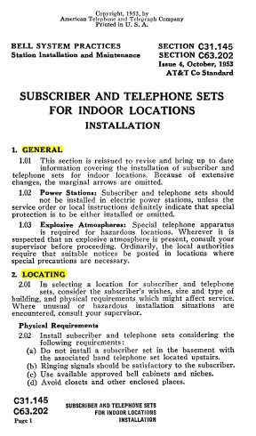 C31.145 ~ C63.202 Subscriber And Telephone Sets Location - Installation-1