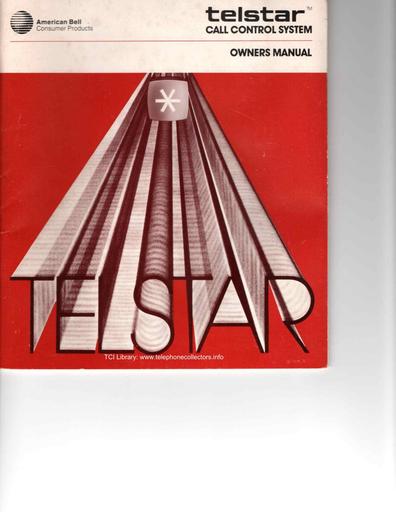 1983 - American Bell - Telstar Call Control System - Owners Manual