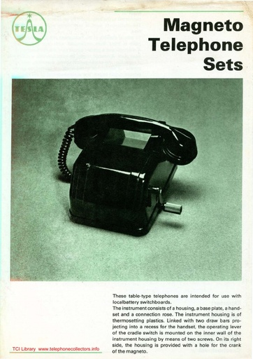 Tesla - 4F-type Magneto Telephone Sets