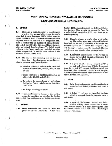 000-000-006 i3 Dec81 - BSP Maintenance Practices Handbooks