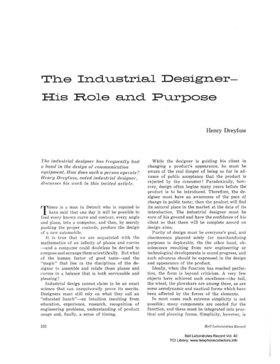 62oct BLR P332 Industrial Designer Role Purpose
