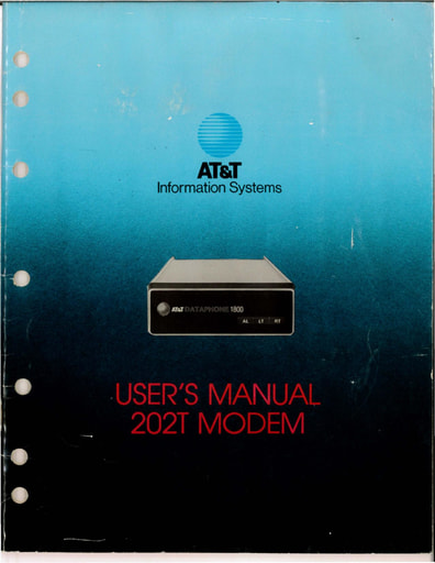 User's manual 202T modem AT&T information systems March 1964 ocr
