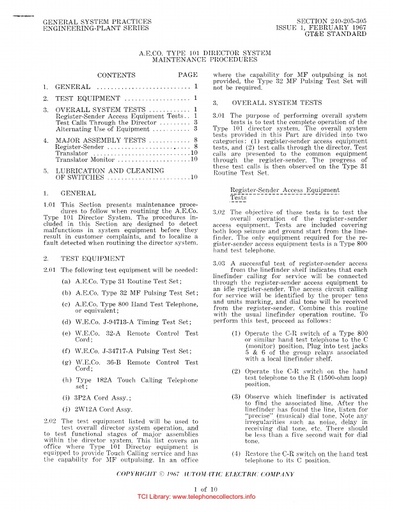 GSP GTEP 240-205-305 i1 Feb67 - AECo Type-101 Director Sys   Maint Procedures