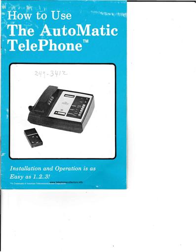 1980 - Bell System ATC - AutoMatic TelePhone - Manual