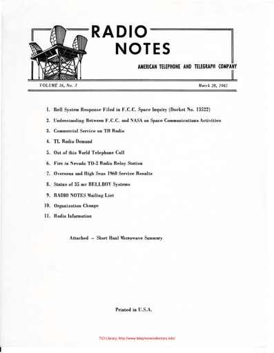 ATT Radio Notes 1960 04 Apr 19