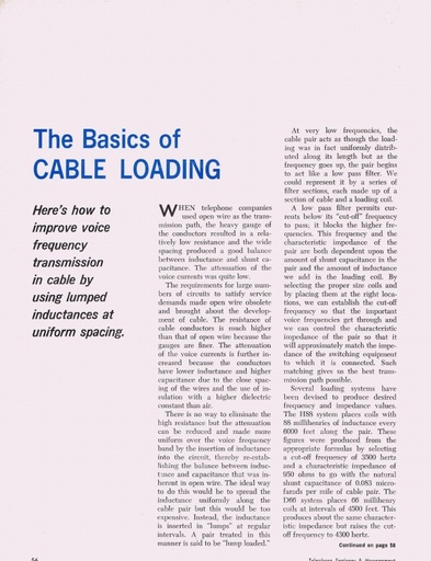 Cable Loading Basics