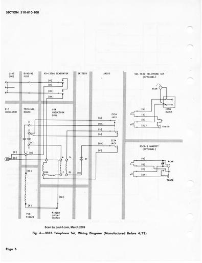 331A and 331B Portable Telephone Sets, 331BPre4 78 Tl