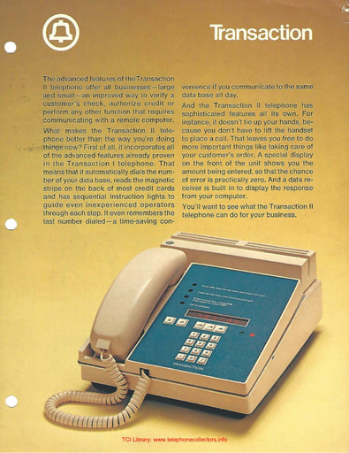Bell System Transaction Telephone Brochure Aug76