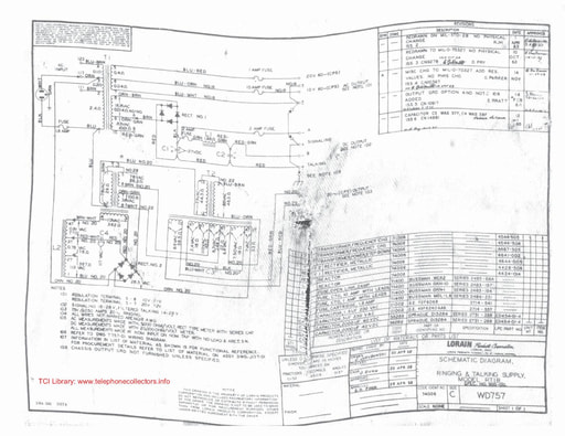 Lorain Subcycle RT1B drawing WD757 1958 TCI
