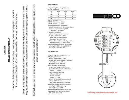 Beco 1011-DTP User Manual