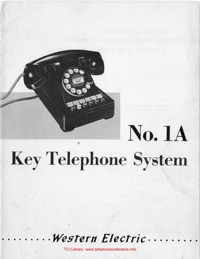 1A Key Telephone System (KTS) Installation Book - 1949