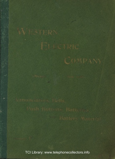 WE 1900 Cat F - Annunciators, Bells, Pushbuttons & Batteries