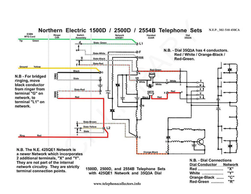 NE 1500D 2500D 2554B Tel Sets Wiring tci ocr