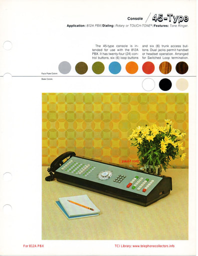 WE 45-Type Console for 812A PBX