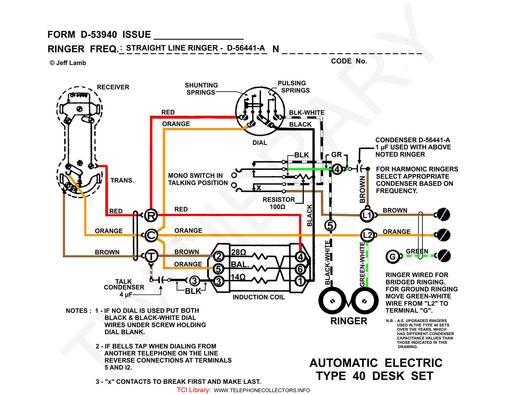 AE 40 Desk Set - Schematic, Colored