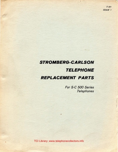 SC T-911 i1 - SC 500 replacement parts