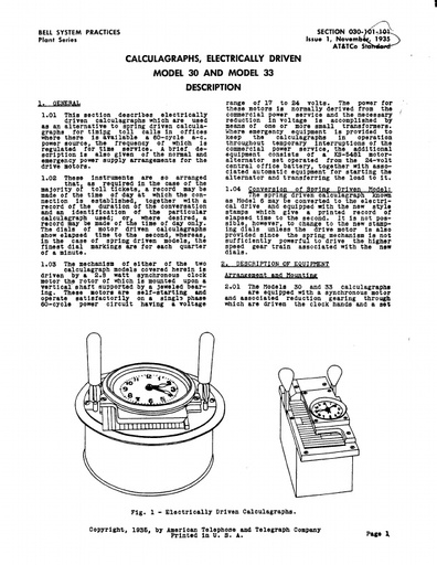 030-101-101 i1 Nov35 - Calculagraph 30 and 33 - Description