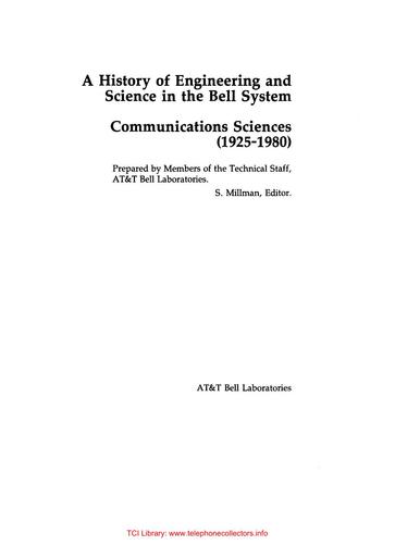 BTL History 5: Communication Sciences 1985