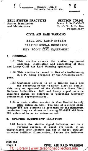 C56.102 iA 5-15-52-N Civil Air Raid Warning