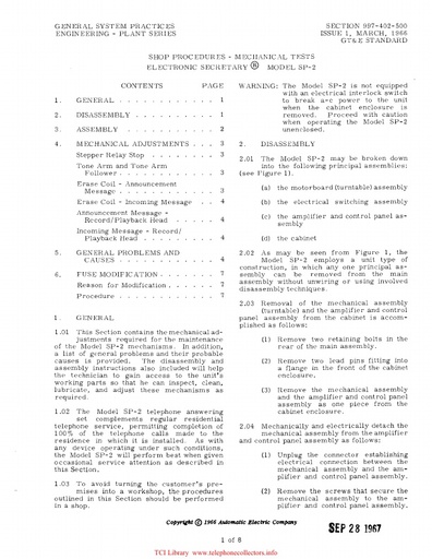 GSP GTEP 997-402-500 i1 Mar66 - Electronic Sec SP-2 - Shop Procedures Mech Tests