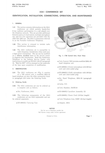 512-630-111 i2 May79 - 50A1 Conference Set