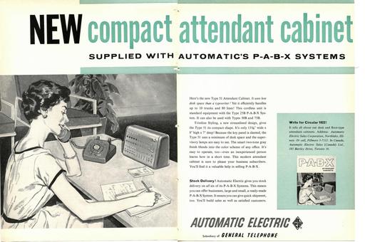 AECo Type 51 PABX Attendant's Cabinet - for 25B, 50B or 75B