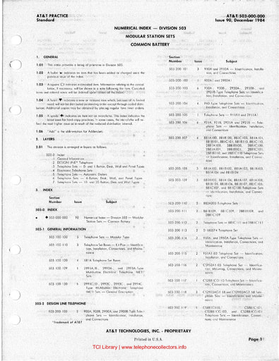 503-000-000 i90 dec 1984 numerical index division 503