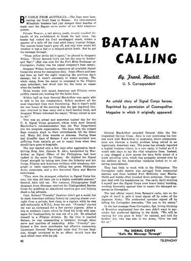 Bataan ~ Signal Corps WWII