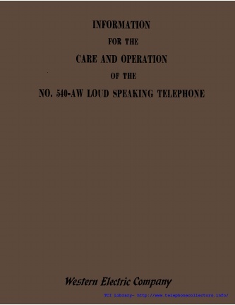 24 - WE IB 142 1924 - 540-AW Loud Speaking Telephone