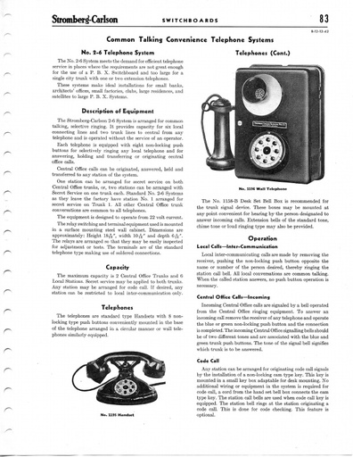 SC Catalog 1942 pp B 83-93 - Convenience Systems (Dec43)
