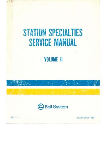 Station Specialties Service Manual - SSSM - V2 I2 Oct80[LARGE FILE] Tl