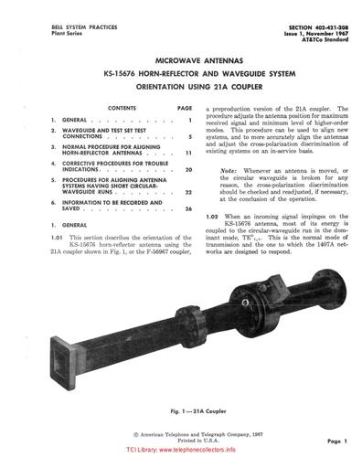 402-421-208 i1 Nov67 - KS-15676 Antenna Orientation